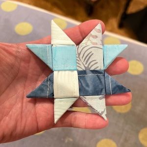 2 Woven Star ornaments. Hand made